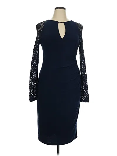 Pre-owned Betsy & Adam Cocktail Dress In Blue