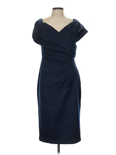 Pre-owned Betsy & Adam Cocktail Dress In Blue