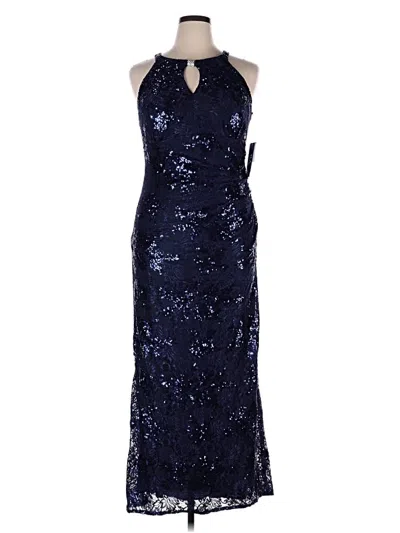 Pre-owned Betsy & Adam Cocktail Dress In Blue