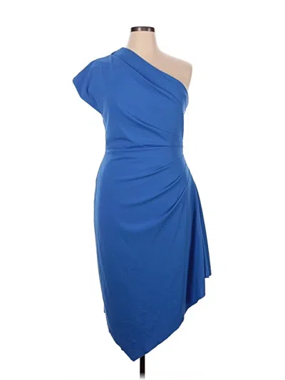 Pre-owned Betsy & Adam Cocktail Dress In Blue