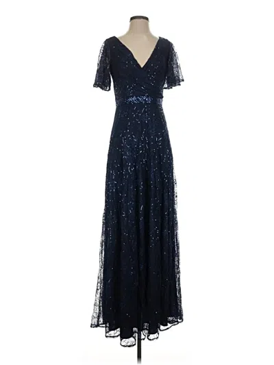 Pre-owned Betsy & Adam Cocktail Dress In Blue