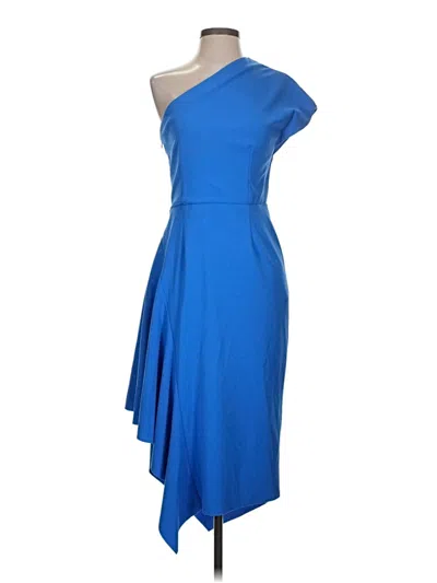 Pre-owned Betsy & Adam Cocktail Dress In Blue