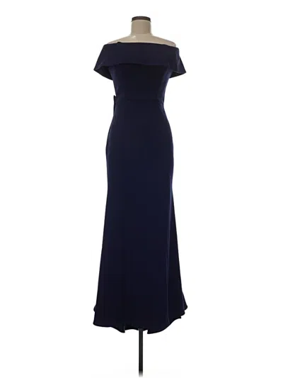 Pre-owned Betsy & Adam Cocktail Dress In Blue