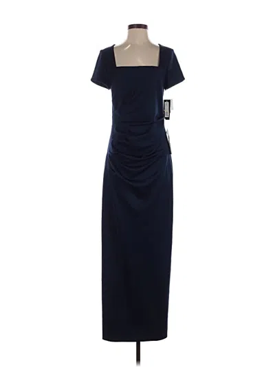 Pre-owned Betsy & Adam Cocktail Dress In Blue