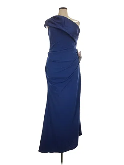Pre-owned Betsy & Adam Cocktail Dress In Blue