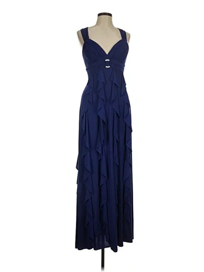 Pre-owned Betsy & Adam Cocktail Dress In Blue