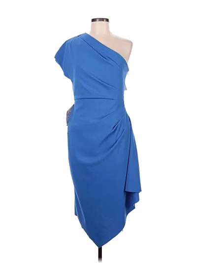 Pre-owned Betsy & Adam Cocktail Dress In Blue