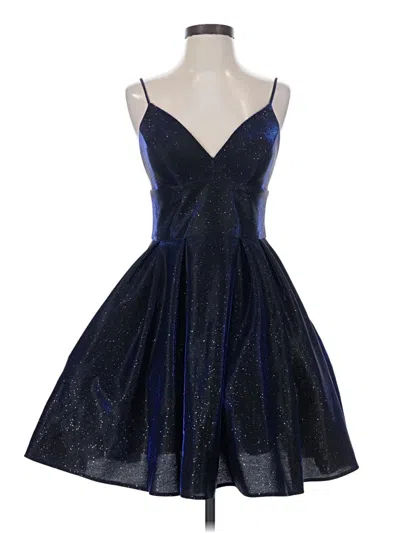 Pre-owned Betsy & Adam Cocktail Dress In Blue