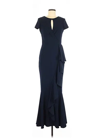 Pre-owned Betsy & Adam Cocktail Dress In Blue