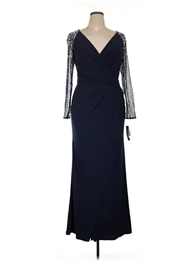 Pre-owned Betsy & Adam Cocktail Dress In Blue
