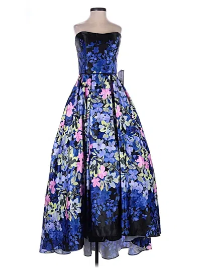 Pre-owned Betsy & Adam Cocktail Dress In Blue