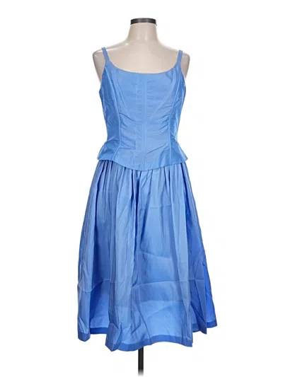Pre-owned Betsy & Adam Cocktail Dress In Blue