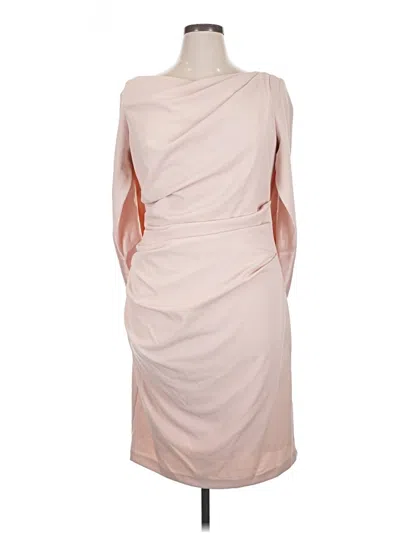 Pre-owned Betsy & Adam Cocktail Dress In Brown