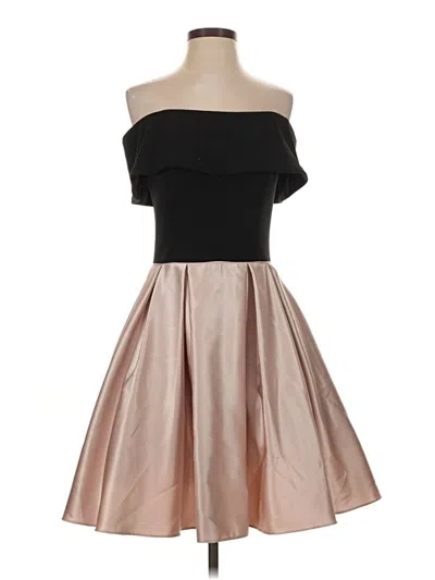 Pre-owned Betsy & Adam Cocktail Dress In Brown