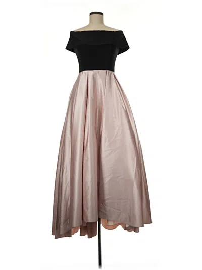 Pre-owned Betsy & Adam Cocktail Dress In Brown