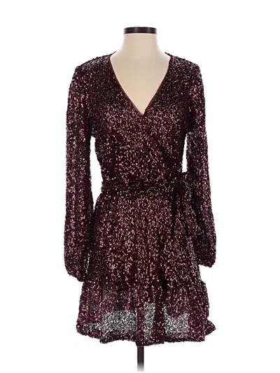 Pre-owned Betsy & Adam Cocktail Dress In Burgundy