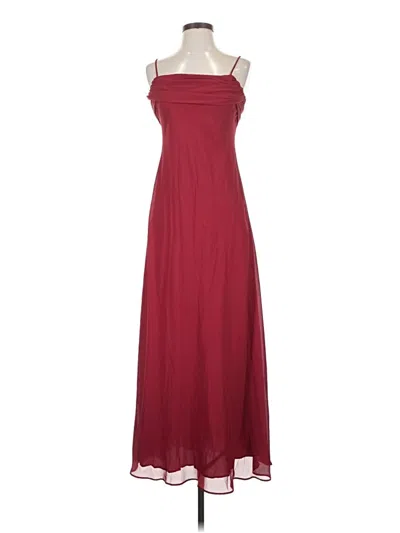 Pre-owned Betsy & Adam Cocktail Dress In Burgundy