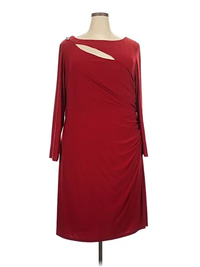 Pre-owned Betsy & Adam Cocktail Dress In Burgundy