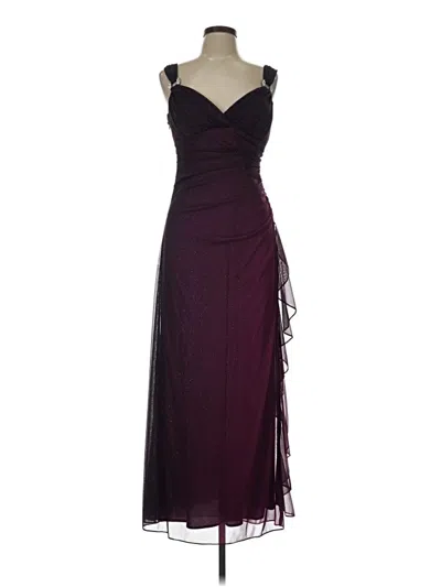 Pre-owned Betsy & Adam Cocktail Dress In Burgundy