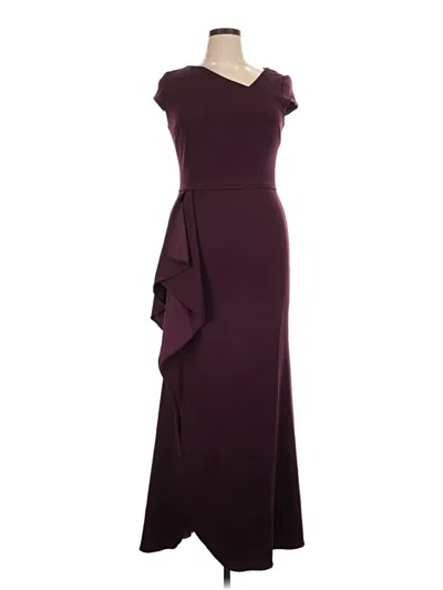 Pre-owned Betsy & Adam Cocktail Dress In Burgundy