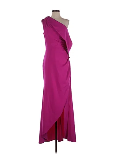 Pre-owned Betsy & Adam Cocktail Dress In Burgundy