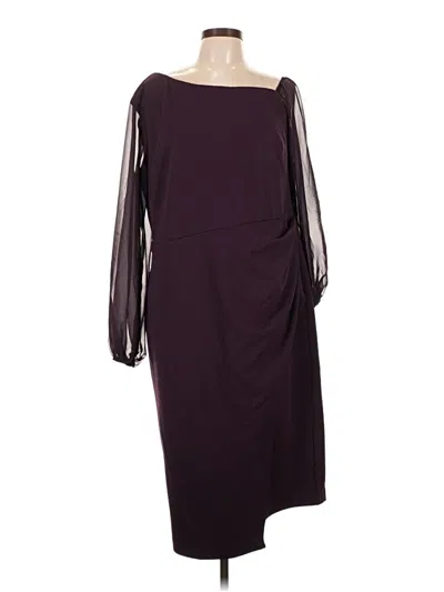Pre-owned Betsy & Adam Cocktail Dress In Burgundy