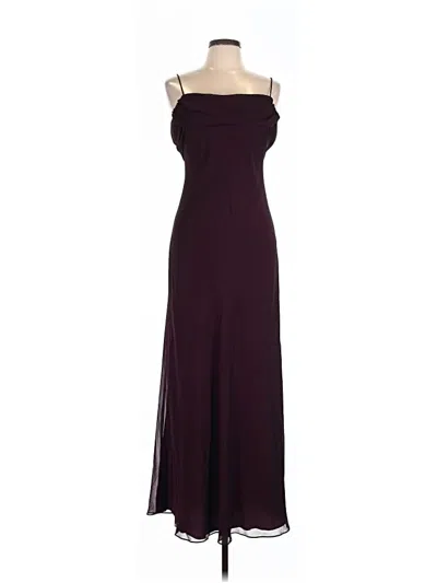 Pre-owned Betsy & Adam Cocktail Dress In Burgundy