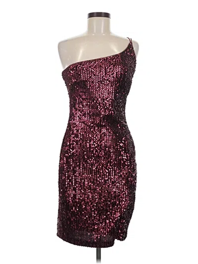 Pre-owned Betsy & Adam Cocktail Dress In Burgundy