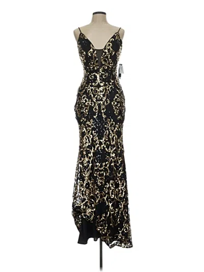 Pre-owned Betsy & Adam Cocktail Dress In Gold