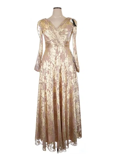 Betsy & Adam Cocktail Dress In Gold