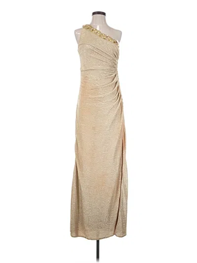 Pre-owned Betsy & Adam Cocktail Dress In Gold