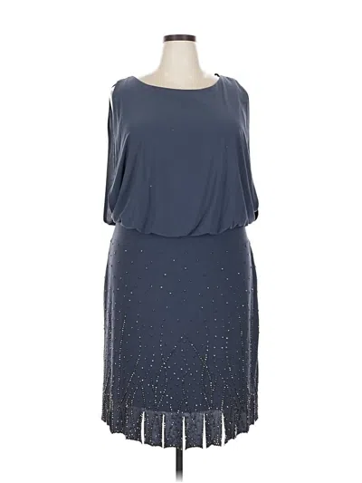 Pre-owned Betsy & Adam Cocktail Dress In Gray