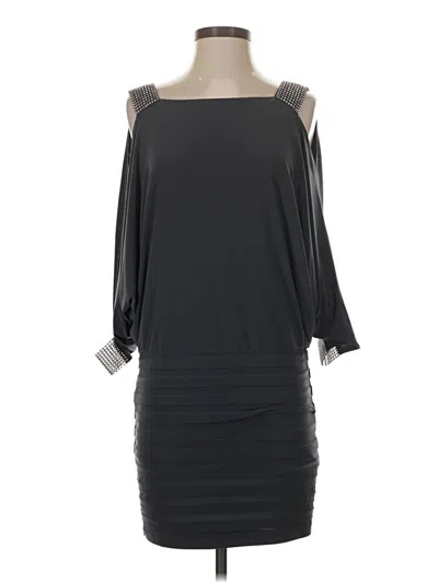 Pre-owned Betsy & Adam Cocktail Dress In Gray