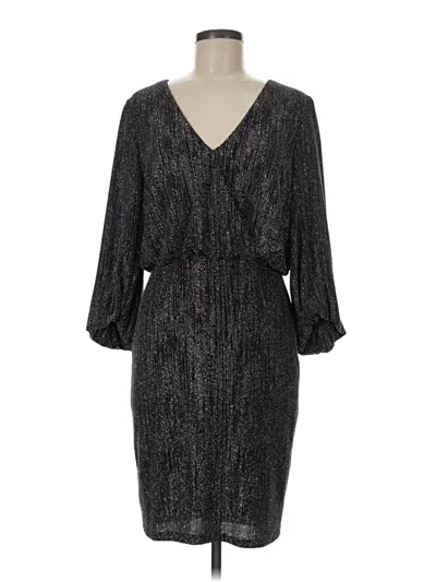 Pre-owned Betsy & Adam Cocktail Dress In Gray