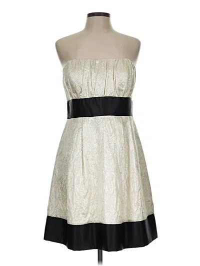 Pre-owned Betsy & Adam Cocktail Dress In Ivory