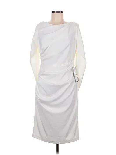 Pre-owned Betsy & Adam Cocktail Dress In Ivory
