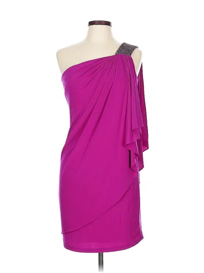 Pre-owned Betsy & Adam Cocktail Dress In Purple
