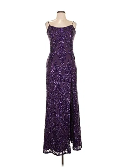 Pre-owned Betsy & Adam Cocktail Dress In Purple