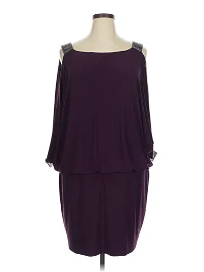 Pre-owned Betsy & Adam Cocktail Dress In Purple
