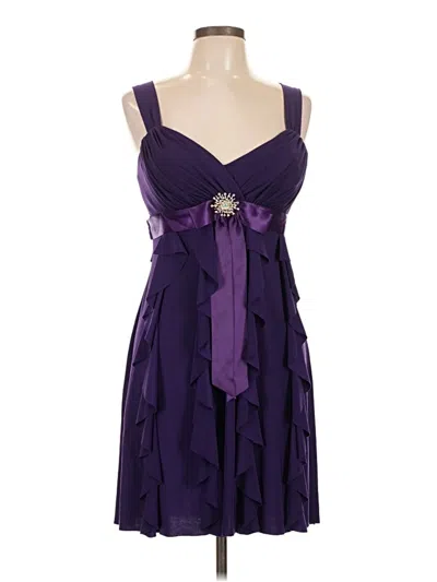 Pre-owned Betsy & Adam Cocktail Dress In Purple