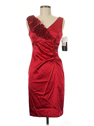 Betsy & Adam Cocktail Dress In Red