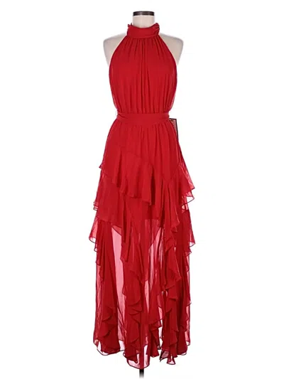 Pre-owned Betsy & Adam Cocktail Dress In Red