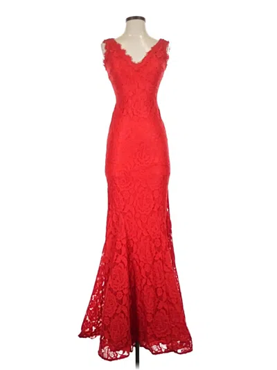 Pre-owned Betsy & Adam Cocktail Dress In Red