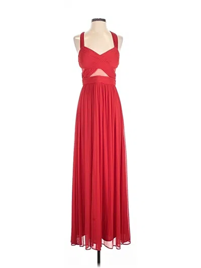 Pre-owned Betsy & Adam Cocktail Dress In Red