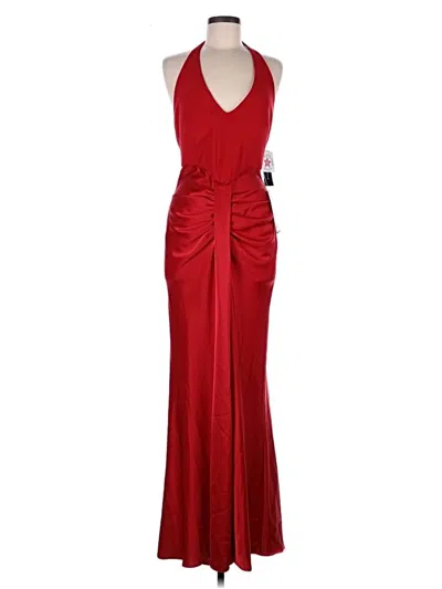 Pre-owned Betsy & Adam Cocktail Dress In Red