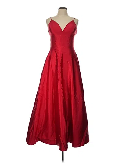 Pre-owned Betsy & Adam Cocktail Dress In Red