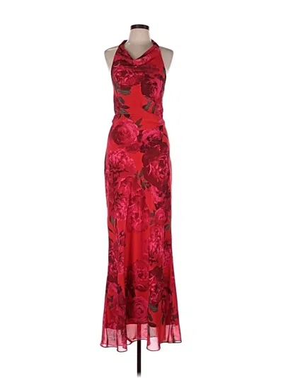 Pre-owned Betsy & Adam Cocktail Dress In Red