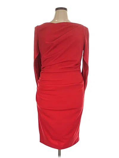 Pre-owned Betsy & Adam Cocktail Dress In Red