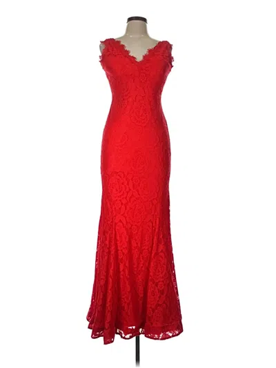 Pre-owned Betsy & Adam Cocktail Dress In Red