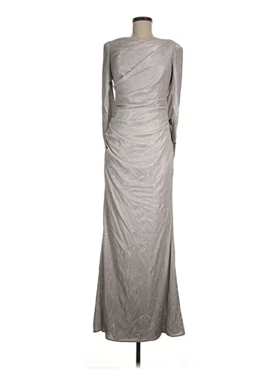 Pre-owned Betsy & Adam Cocktail Dress In Silver